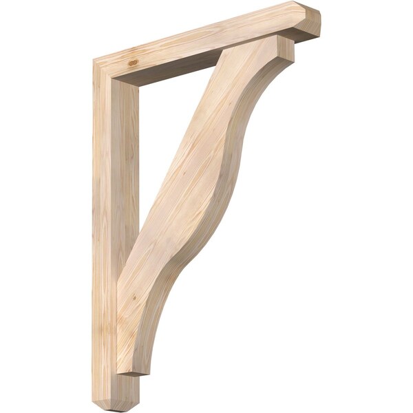 Ekena Millwork Funston Craftsman Smooth Bracket w/ Offset Brace, Douglas Fir, 5 1/2"W x 36"D x 48"H BKT0604X36X48FST04SDF - main